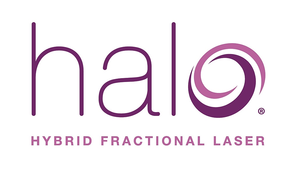 Halo Hybrid Fractional Laser logo design.