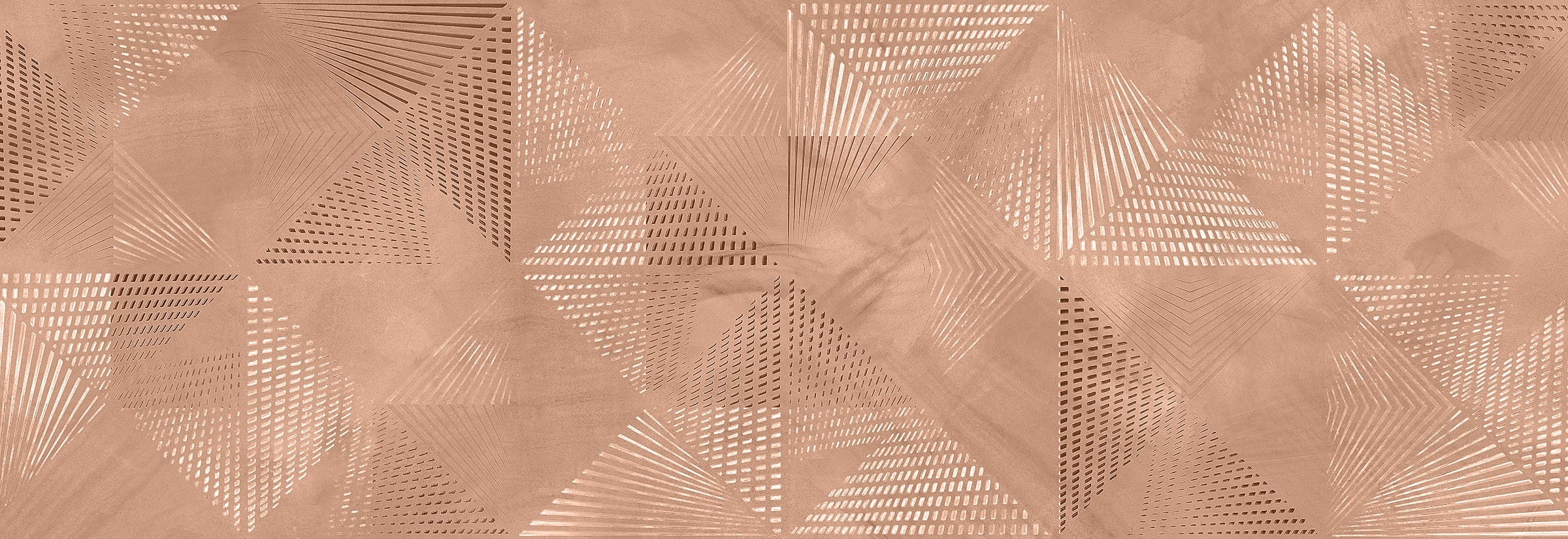 Geometric patterns in warm, neutral tones.